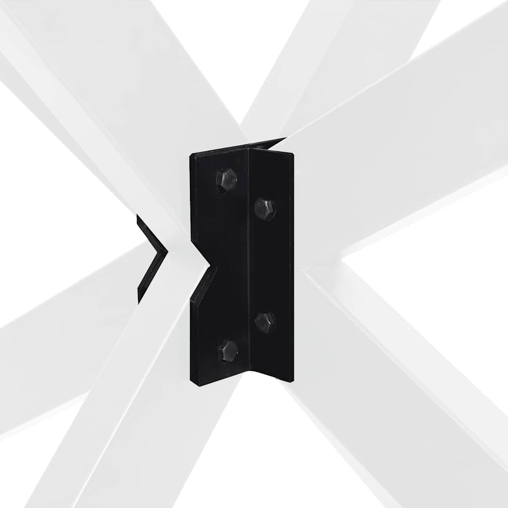Spisebordben edderkoppformet hvit 85x85x(72-73) cm stål