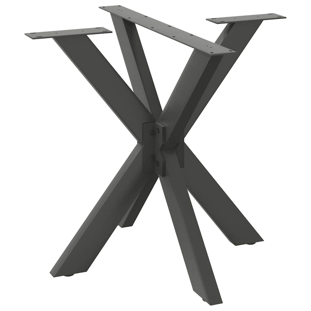 Spisebordben edderkoppformet antrasitt 85x85x(72-73) cm stål