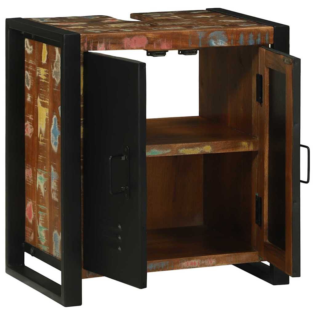 Vaskeskap med hylle Brun 55 x 35 x 60 cm Massiv Reclaim Tre