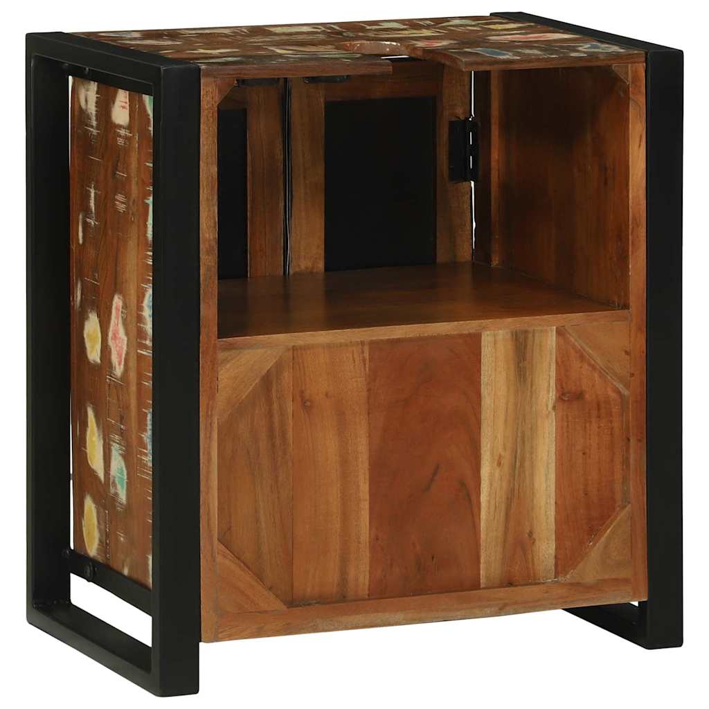 Vaskeskap med hylle Brun 55 x 35 x 60 cm Massiv Reclaim Tre