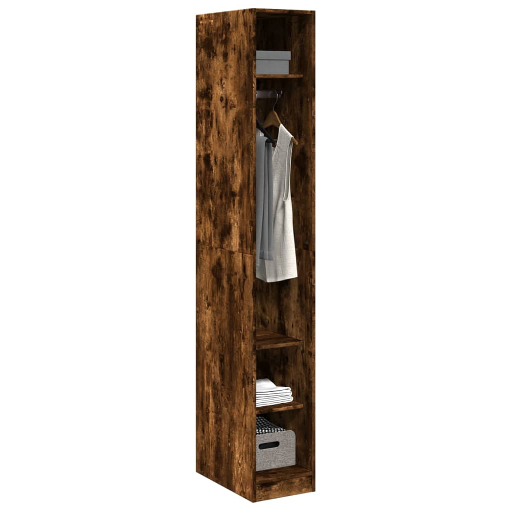 Garderobe røkt eik 30x50x200 cm konstruert tre
