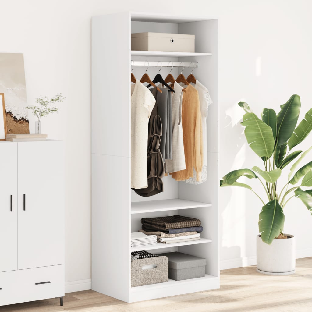 Garderobe hvit 80x50x200 cm konstruert tre vidaXL