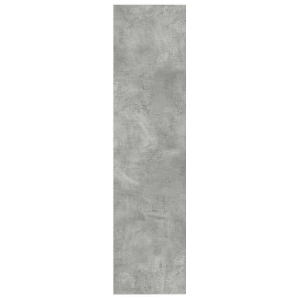 Garderobe betonggrå 80x50x200 cm konstruert tre