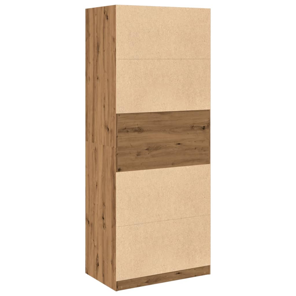 Garderobe artisan eik 80x50x200 cm konstruert tre