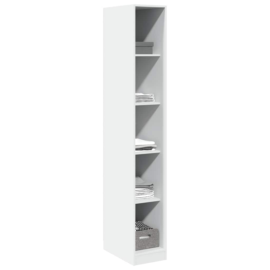Garderobe hvit 30x50x200 cm konstruert tre