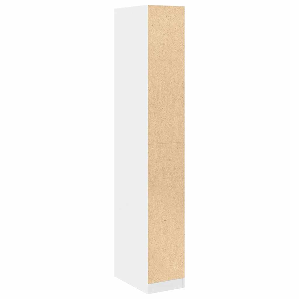 Garderobe hvit 30x50x200 cm konstruert tre