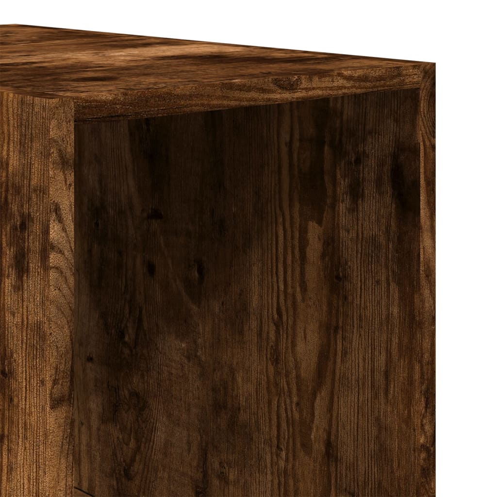 Garderobe røkt eik 30x50x200 cm konstruert tre