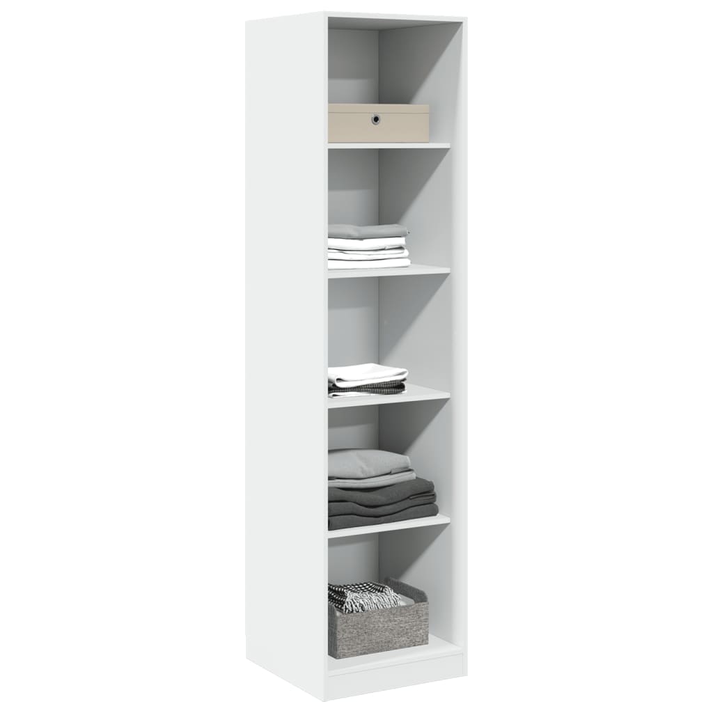 Garderobe hvit 50x50x200 cm konstruert tre