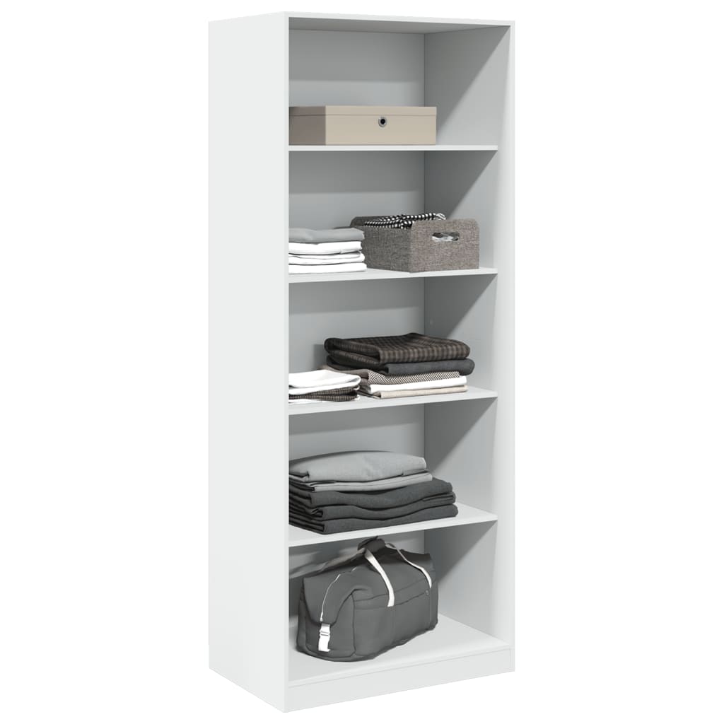 Garderobe hvit 80x50x200 cm konstruert tre