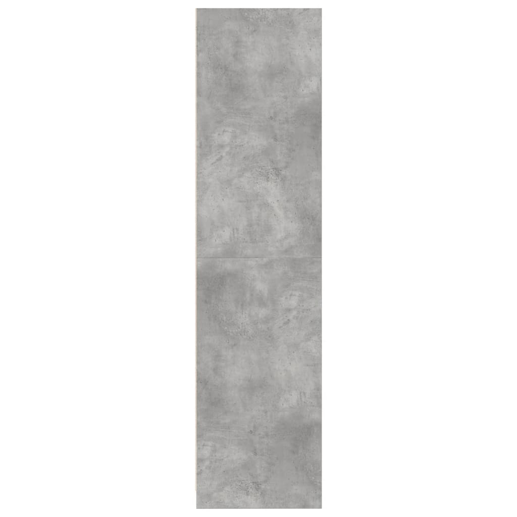 Garderobeskap betonggrå 100x50x200 cm sponplate