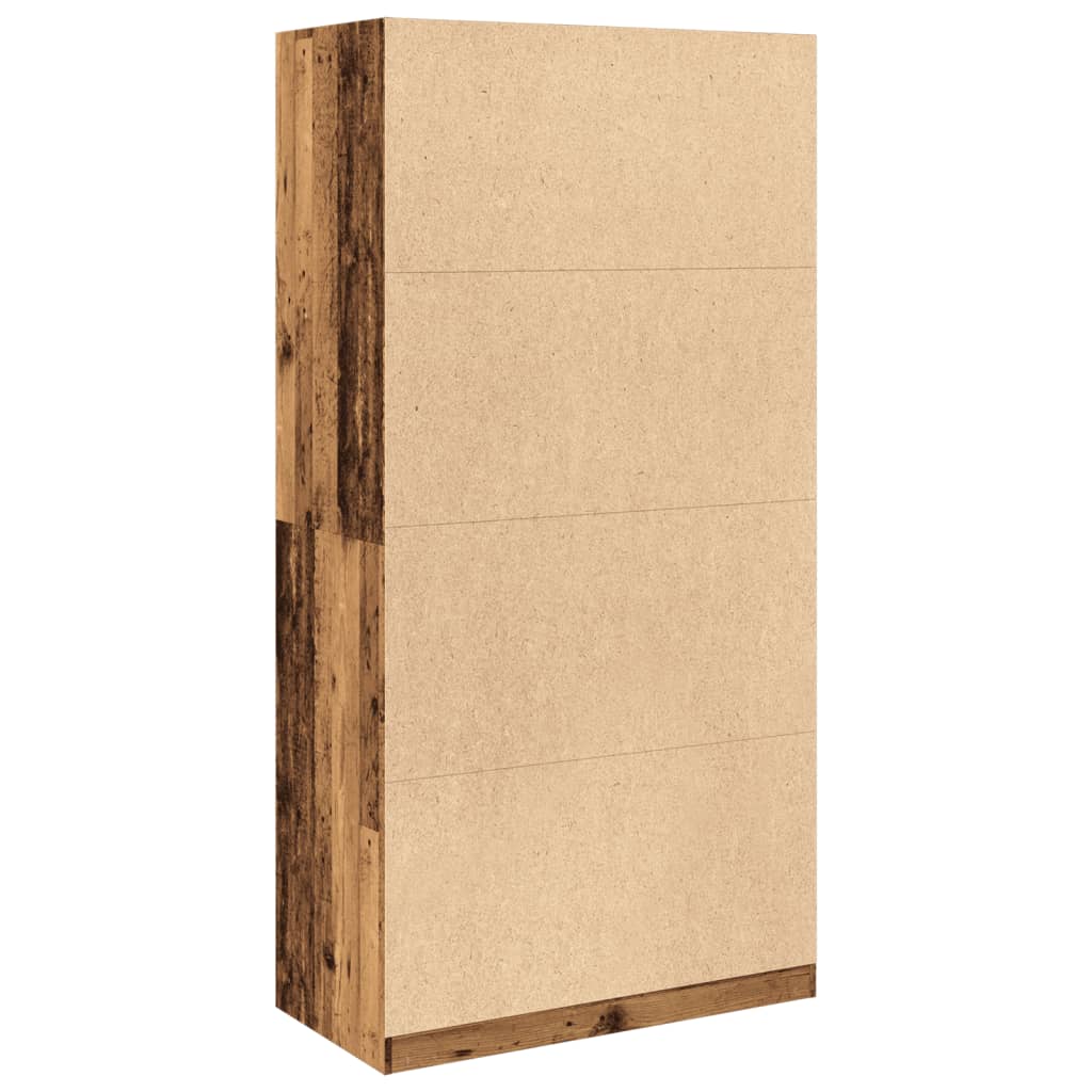 Garderobe gammelt tre 100x50x200 cm konstruert tre vidaXL