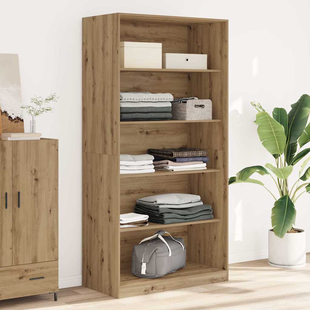 Garderobe artisan eik 100x50x200 cm konstruert tre vidaXL