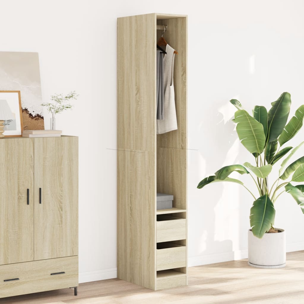 Garderobe sonoma eik 30x50x200 cm konstruert tre