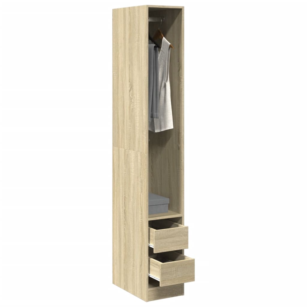 Garderobe sonoma eik 30x50x200 cm konstruert tre