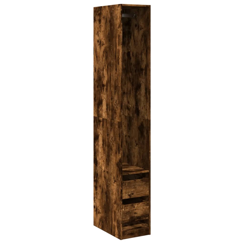 Garderobe røkt eik 30x50x200 cm konstruert tre