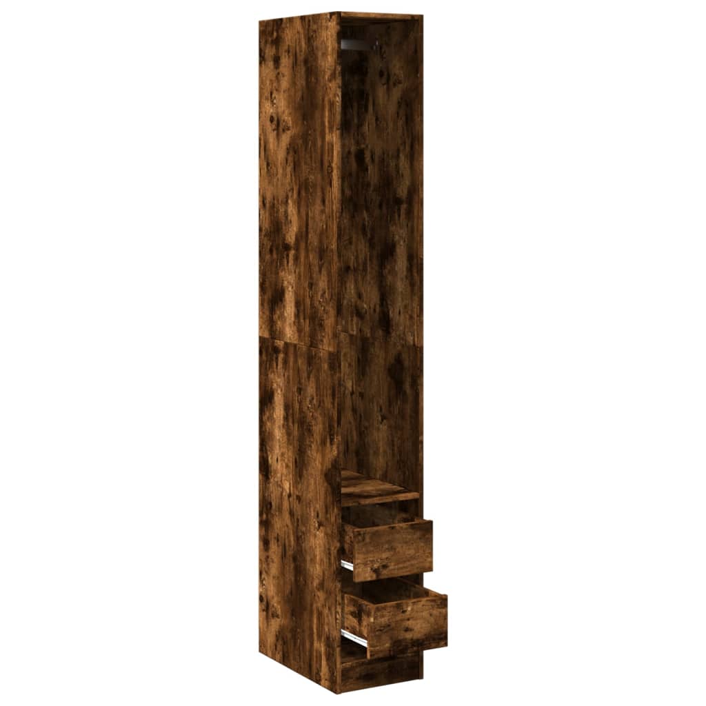 Garderobe røkt eik 30x50x200 cm konstruert tre