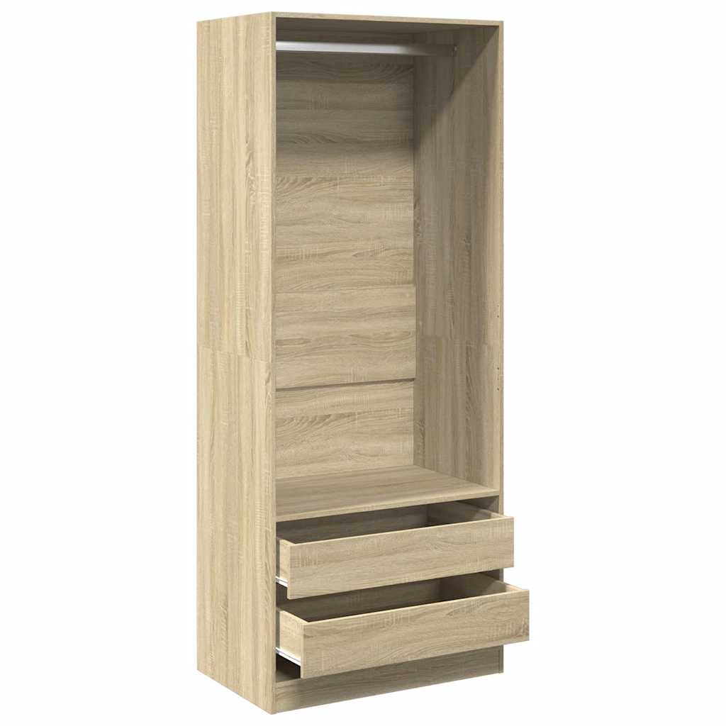 Garderobe sonoma eik 80x50x200 cm konstruert tre