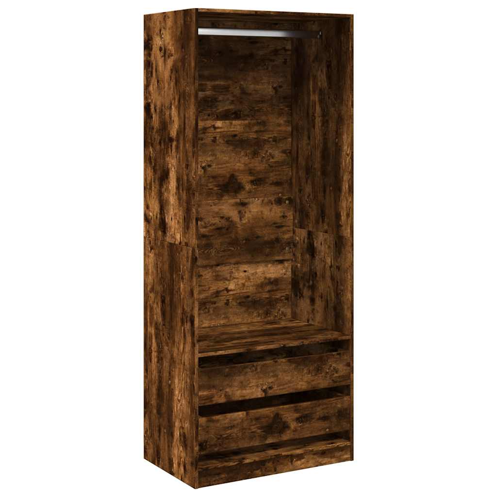 Garderobe røkt eik 80x50x200 cm konstruert tre