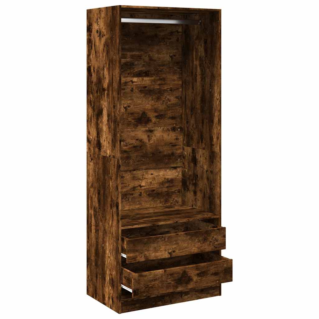 Garderobe røkt eik 80x50x200 cm konstruert tre