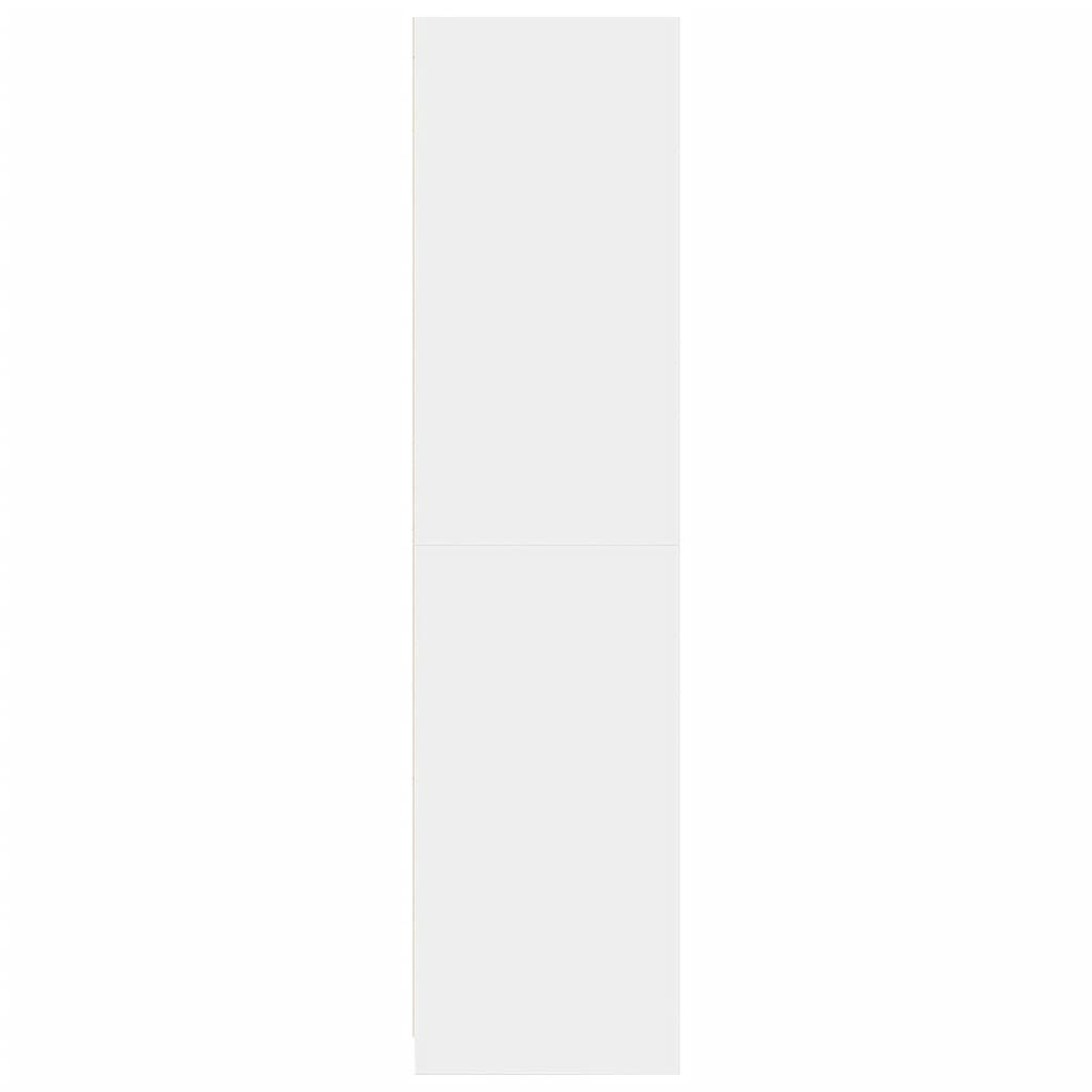 Garderobeskap hvit 100x50x200 cm sponplate vidaXL