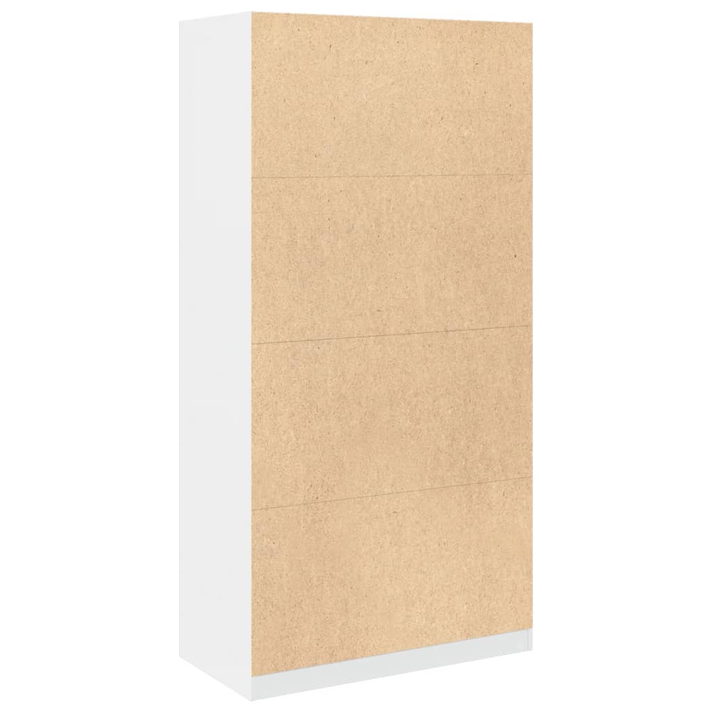 Garderobeskap hvit 100x50x200 cm sponplate vidaXL