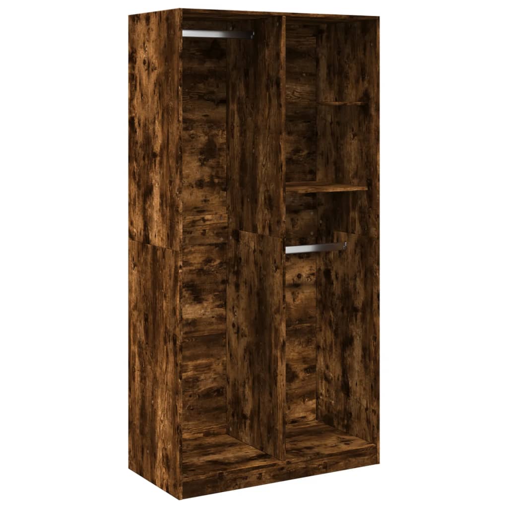 Garderobe røkt eik 100x50x200 cm konstruert tre