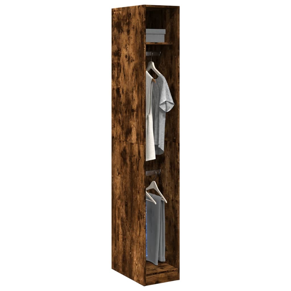 Garderobe røkt eik 30x50x200 cm konstruert tre