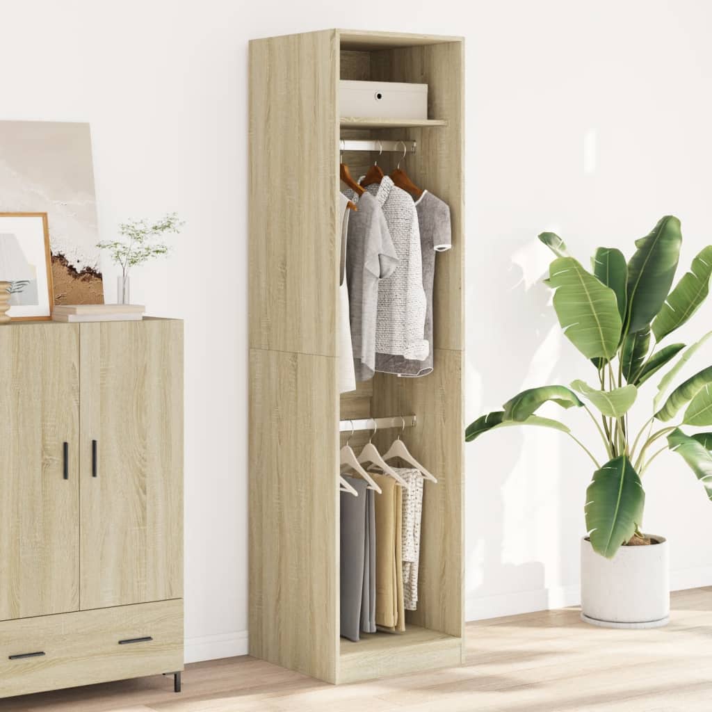 Garderobe sonoma eik 50x50x200 cm konstruert tre