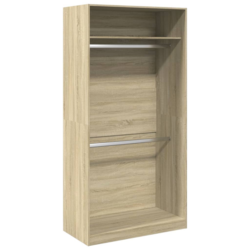 Garderobe sonoma eik 100x50x200 cm sponplate