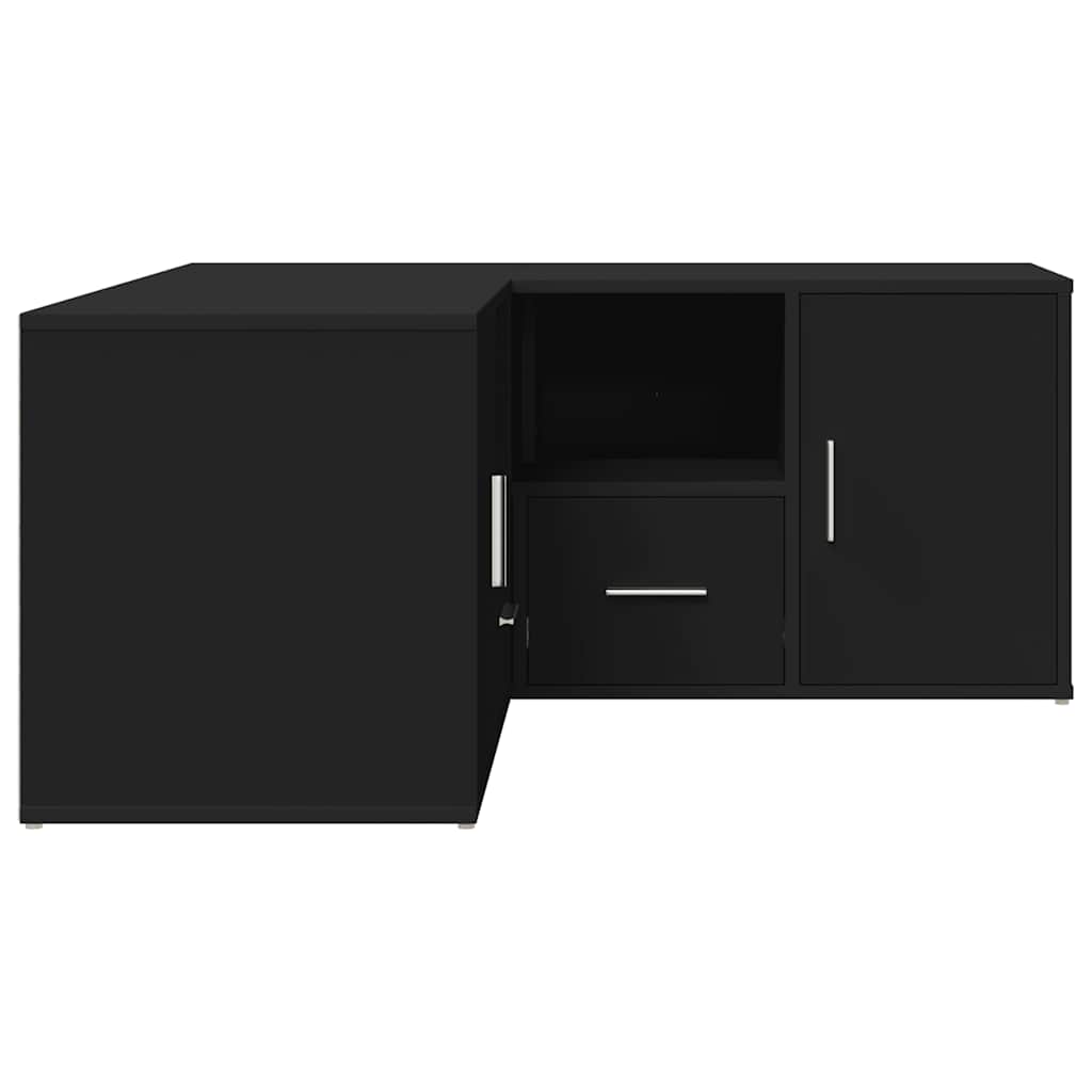 Hjørneskap svart 160x40x45 cm sponplate