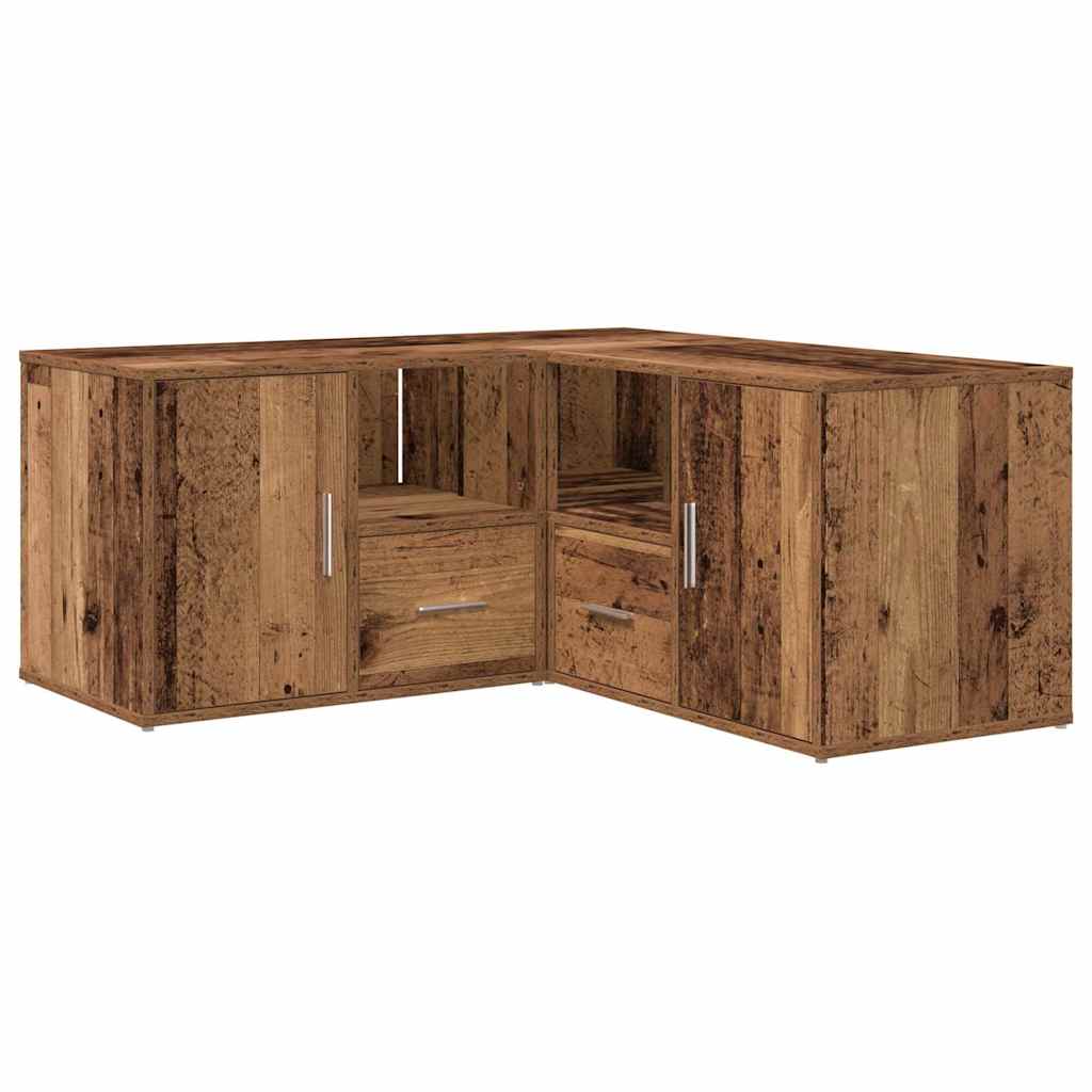 Hjørneskap gammelt tre 160x40x45 cm sponplate