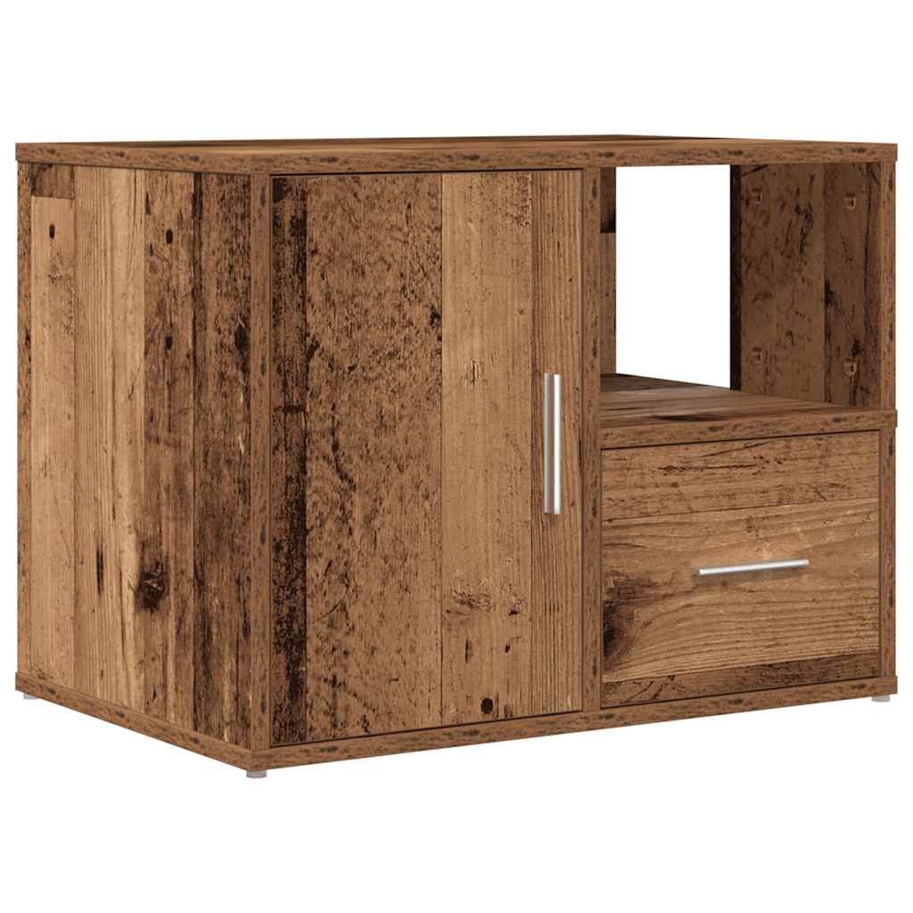 Hjørneskap gammelt tre 160x40x45 cm sponplate