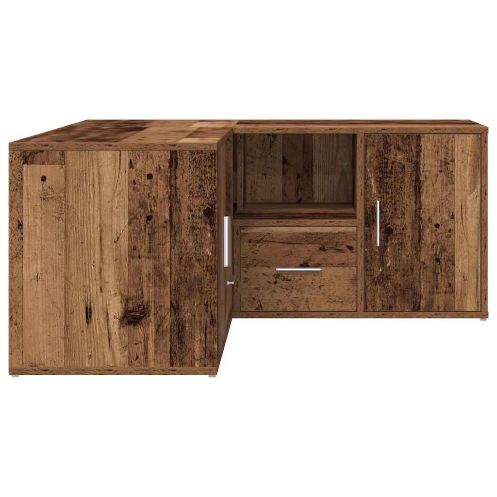 Hjørneskap gammelt tre 160x40x45 cm sponplate