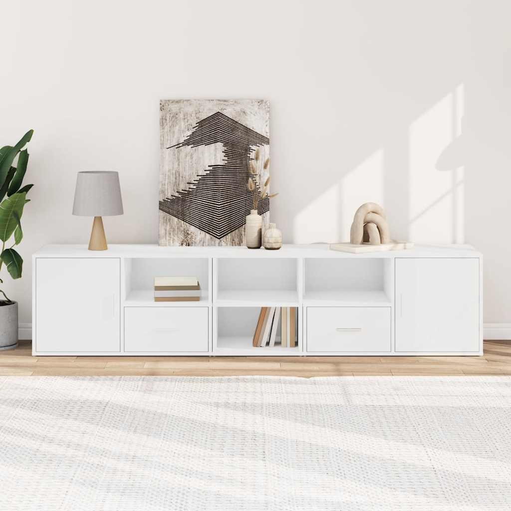 Hjørneskap hvit 200x40x45 cm konstruert tre