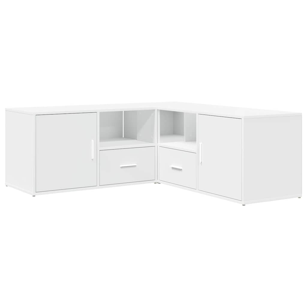 Hjørneskap hvit 200x40x45 cm konstruert tre