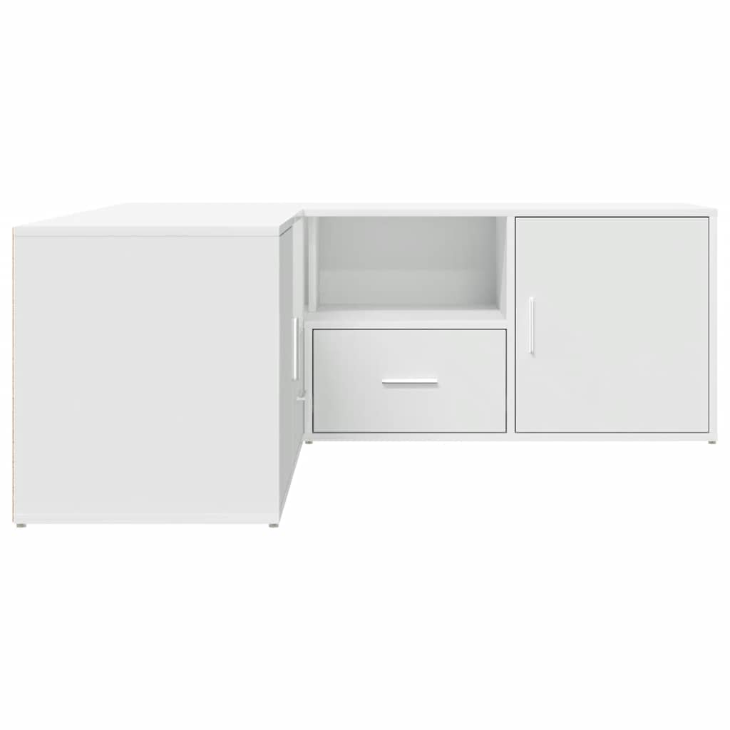 Hjørneskap hvit 200x40x45 cm konstruert tre