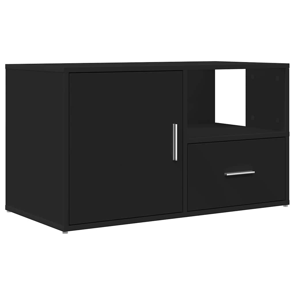 Hjørneskap svart 200x40x45 cm konstruert tre