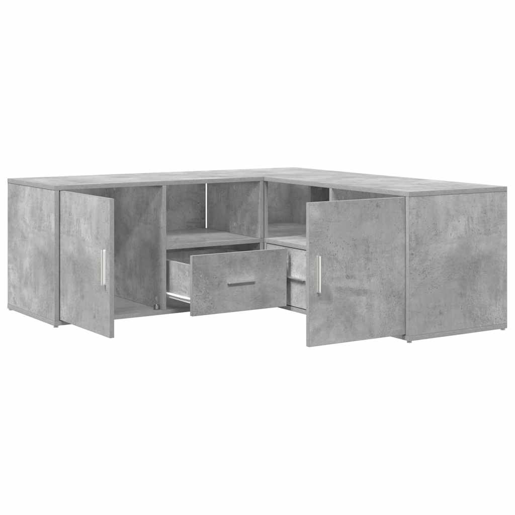 Hjørneskap betonggrå 200x40x45 cm konstruert tre