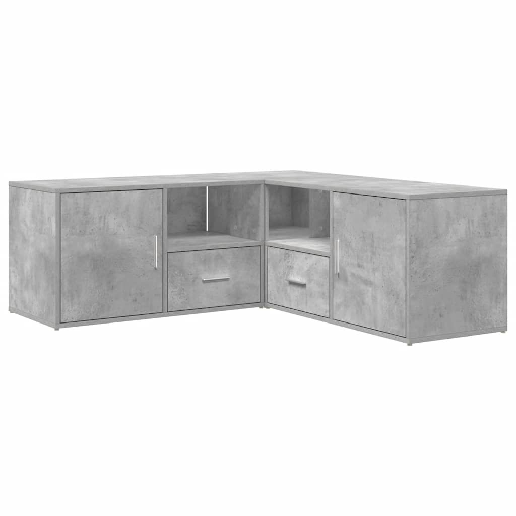 Hjørneskap betonggrå 200x40x45 cm konstruert tre