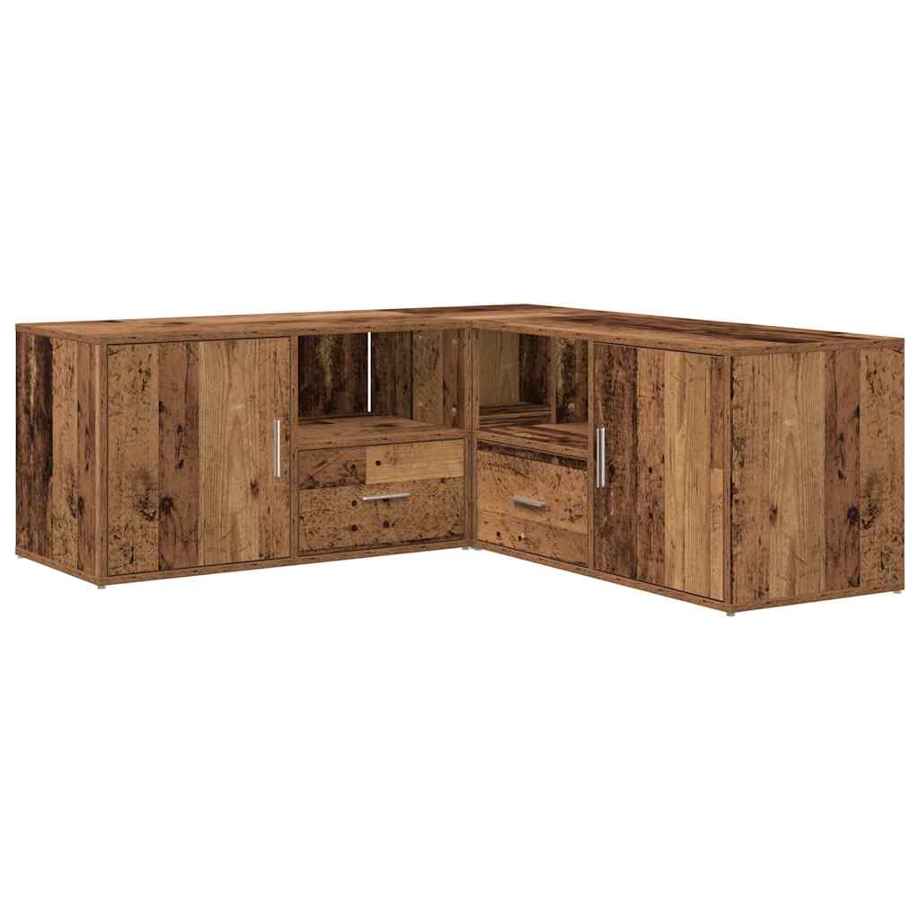 Hjørneskap gammelt tre 200x40x45 cm konstruert tre