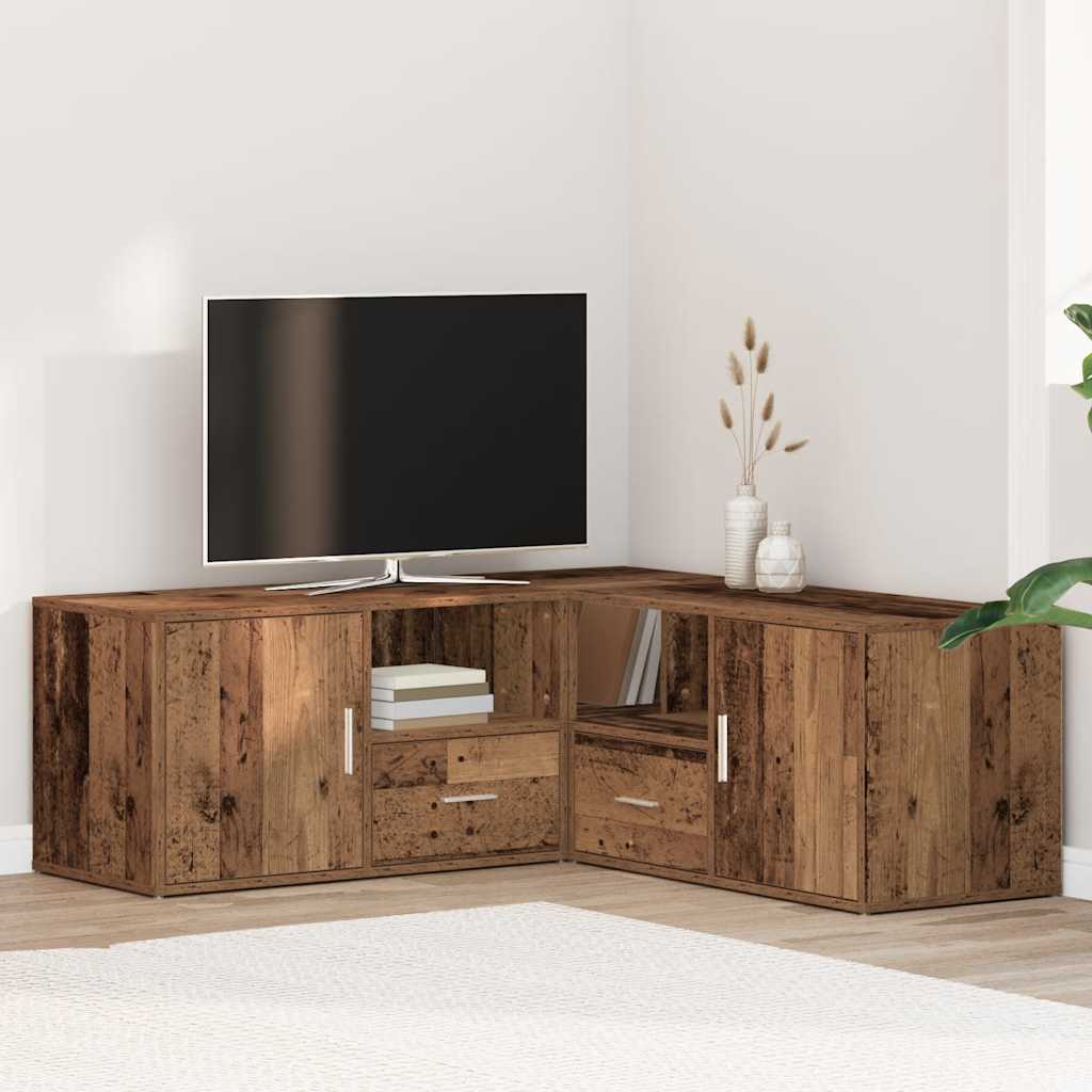 Hjørneskap gammelt tre 200x40x45 cm konstruert tre