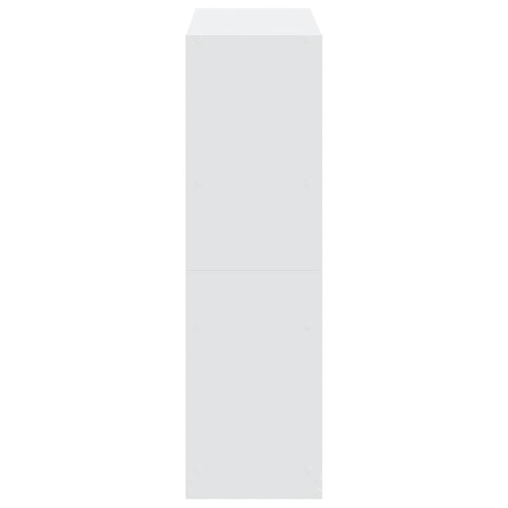 Bokhylle hvit 102x32x108 cm konstruert tre