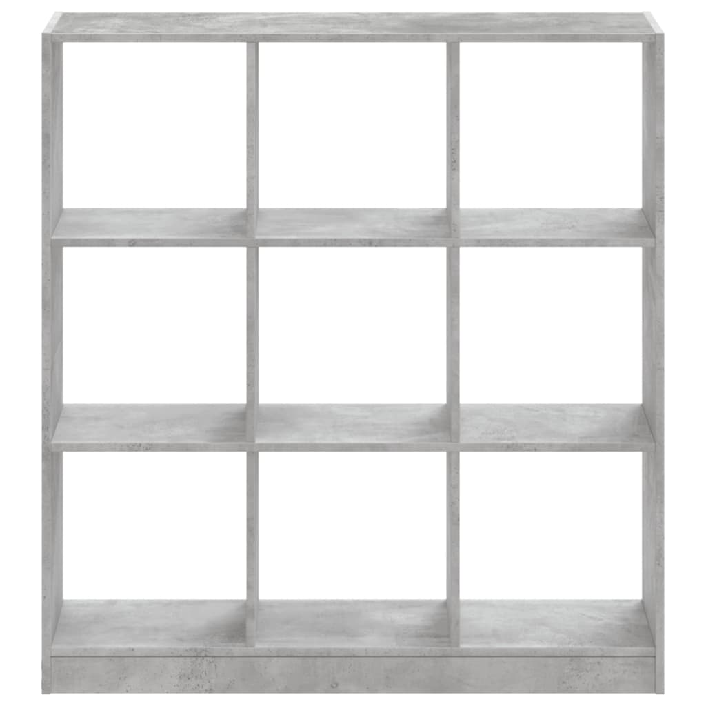 Bokhylle betonggrå 102x32x108 cm konstruert tre