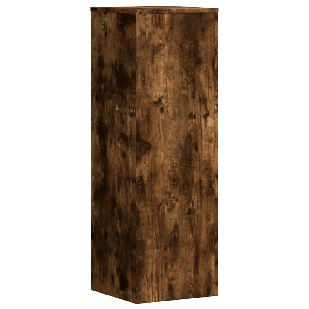 Plantestativer 2 stk røkt eik 33x33x100 cm konstruert tre