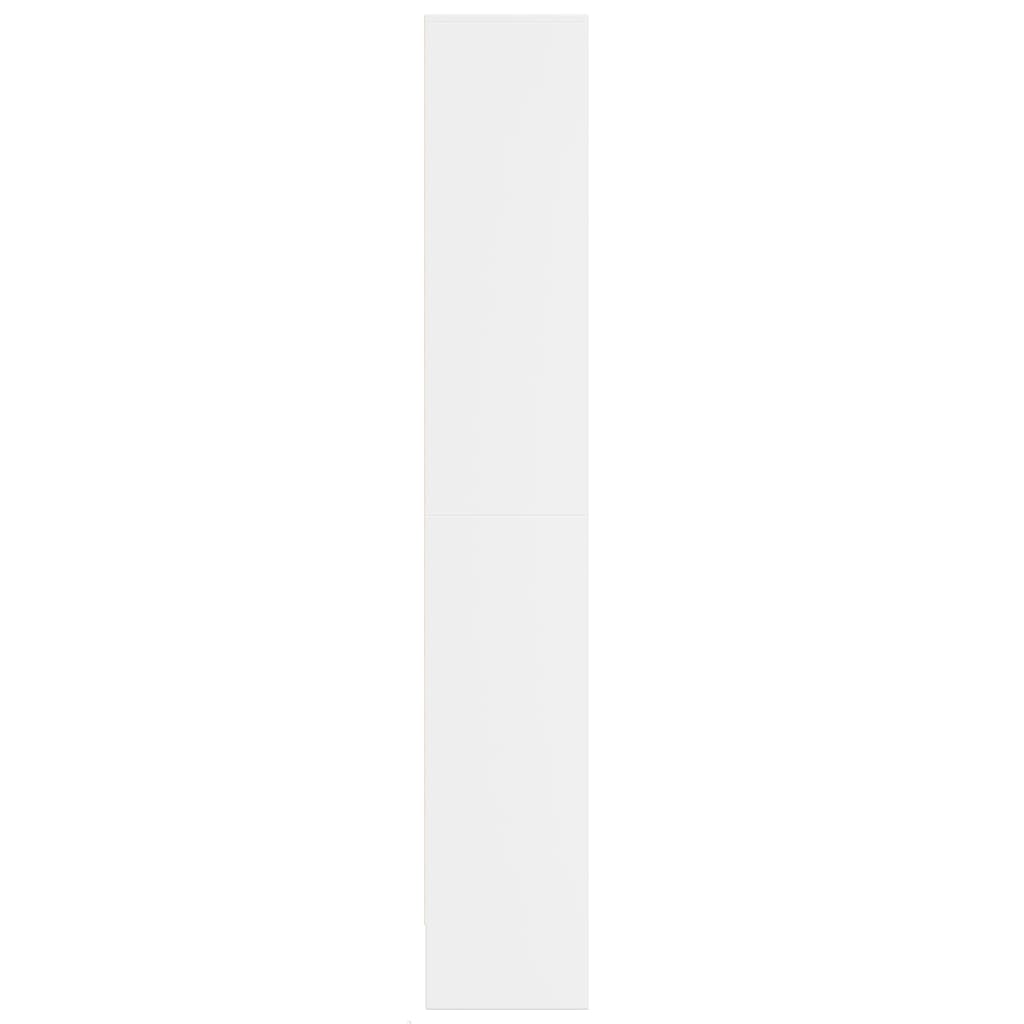 Garderobe med LED hvit 69x32,5x200 cm konstruert tre