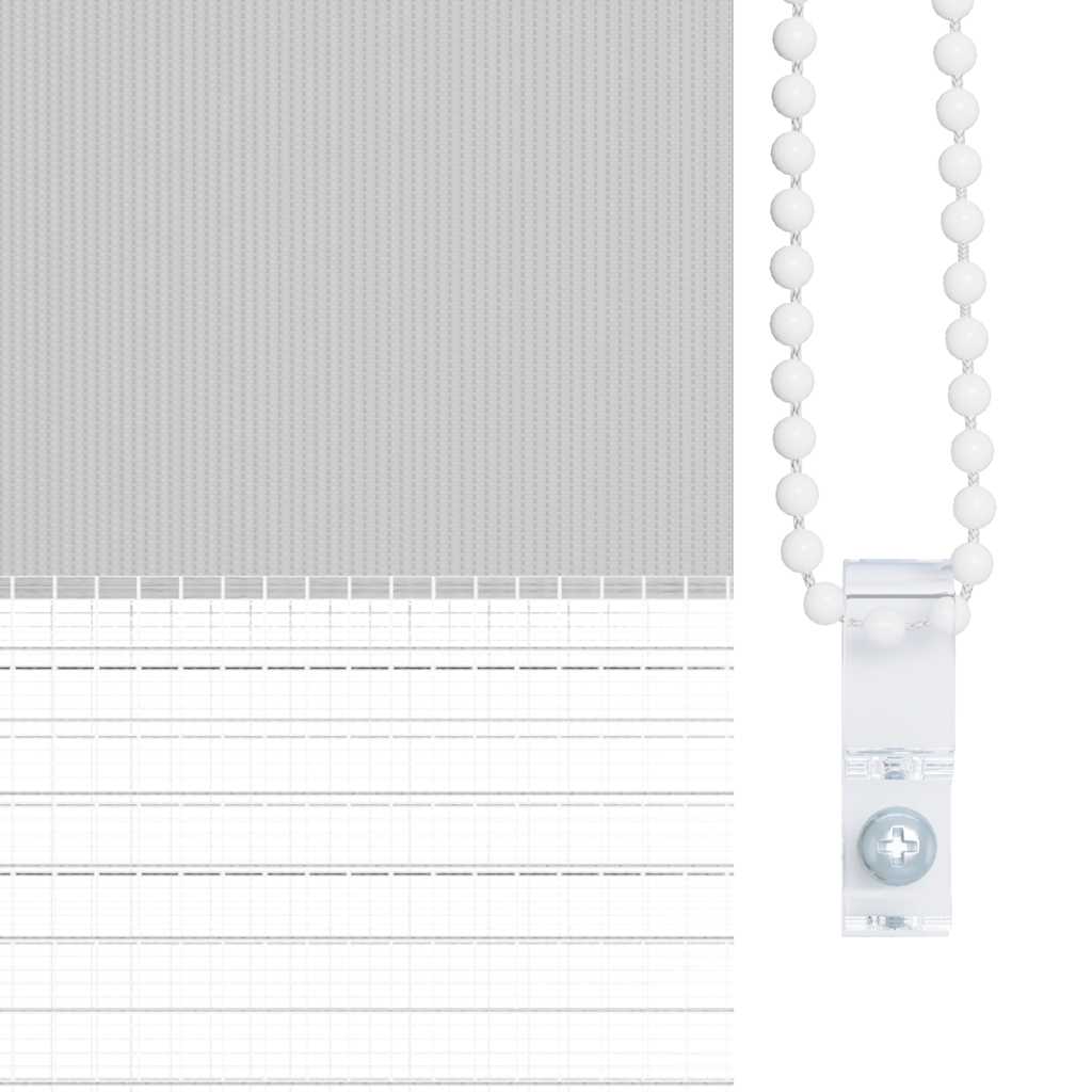 Sebragardin lysegrå 95x100 cm stoff bredde 90,9 cm polyester