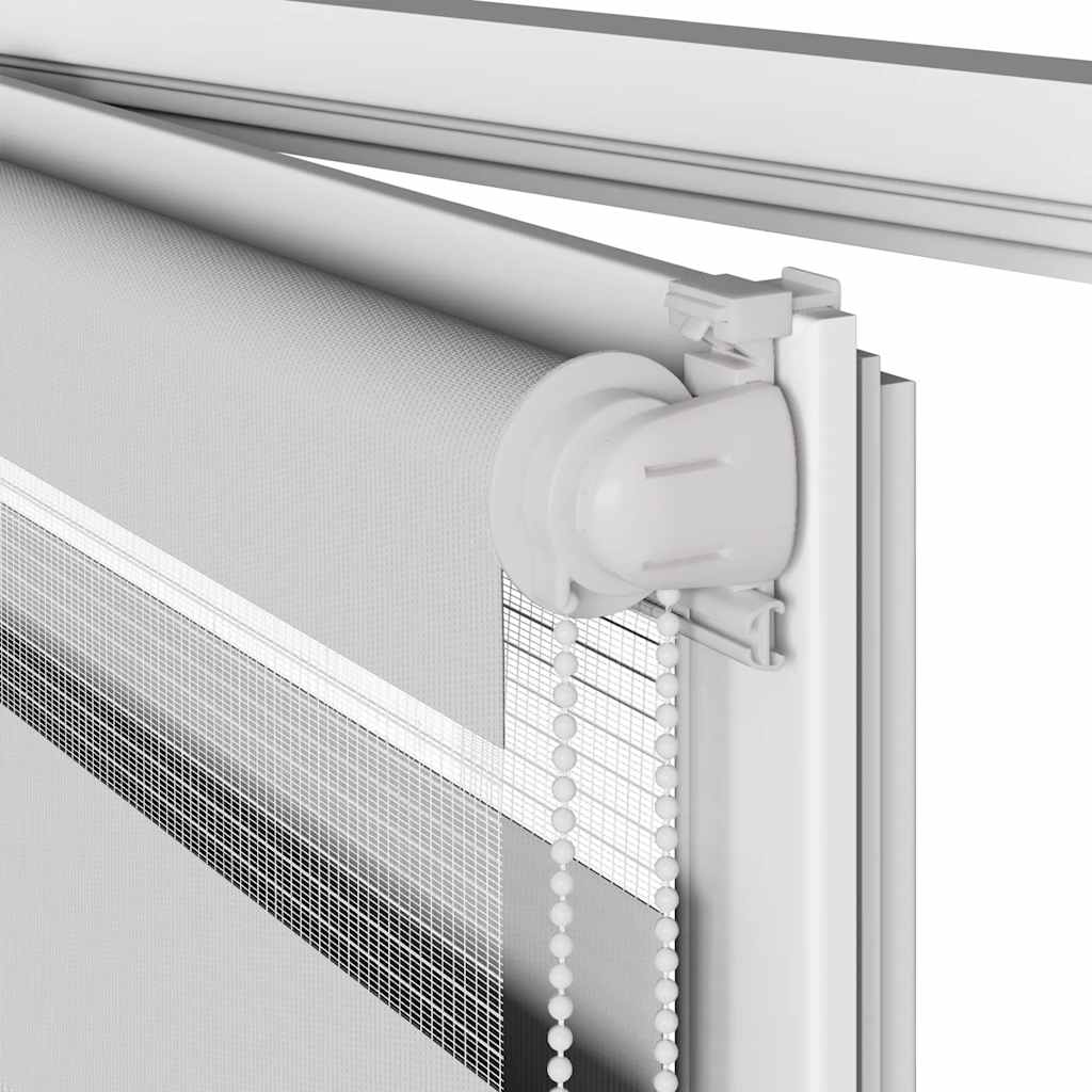 Sebragardin lysegrå 100x100 cm stoff bredde 95,9 cm polyester