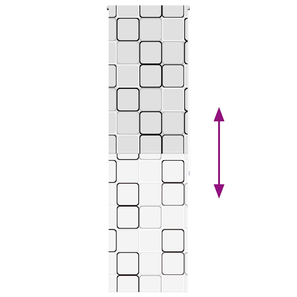 Dusjrullgardin 60x240 cm Stoff Bredde 56 cm