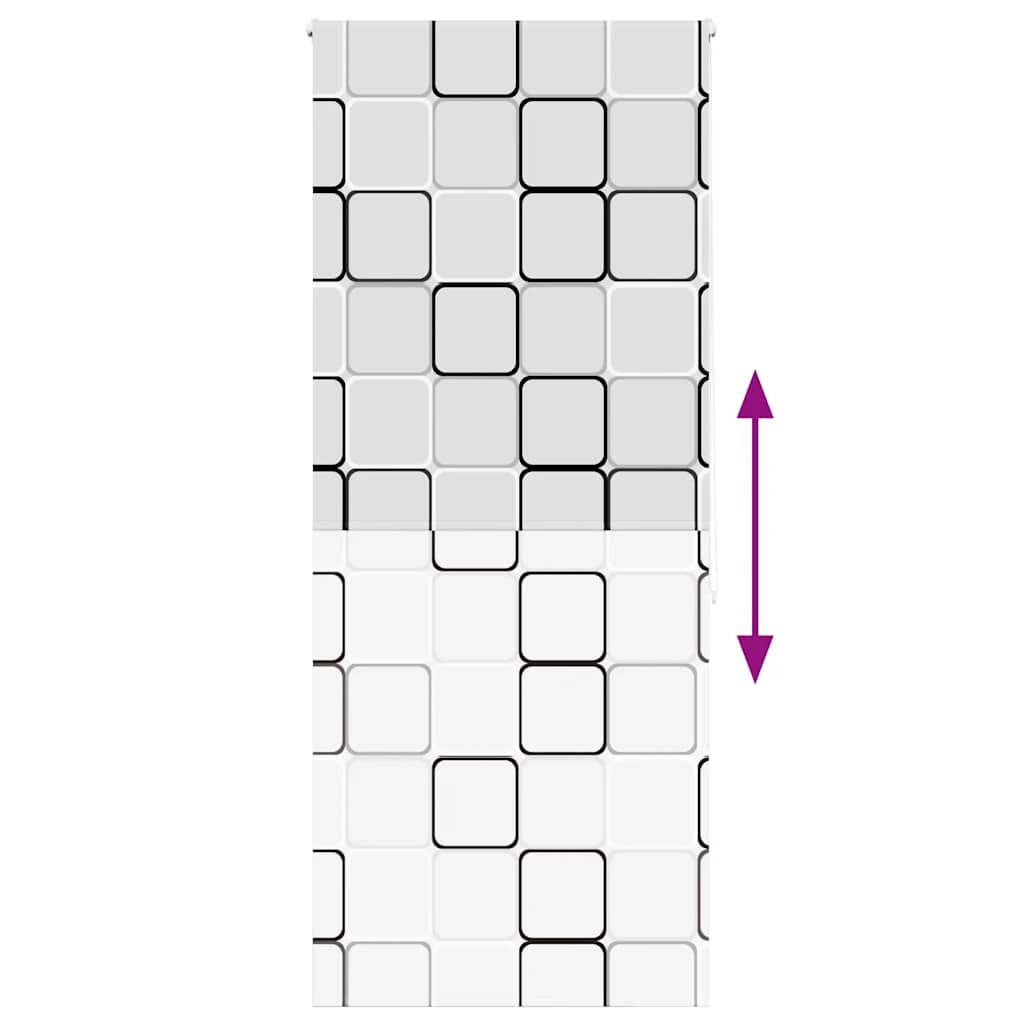 Dusjrullgardin 110x240 cm Stoff Bredde 106 cm