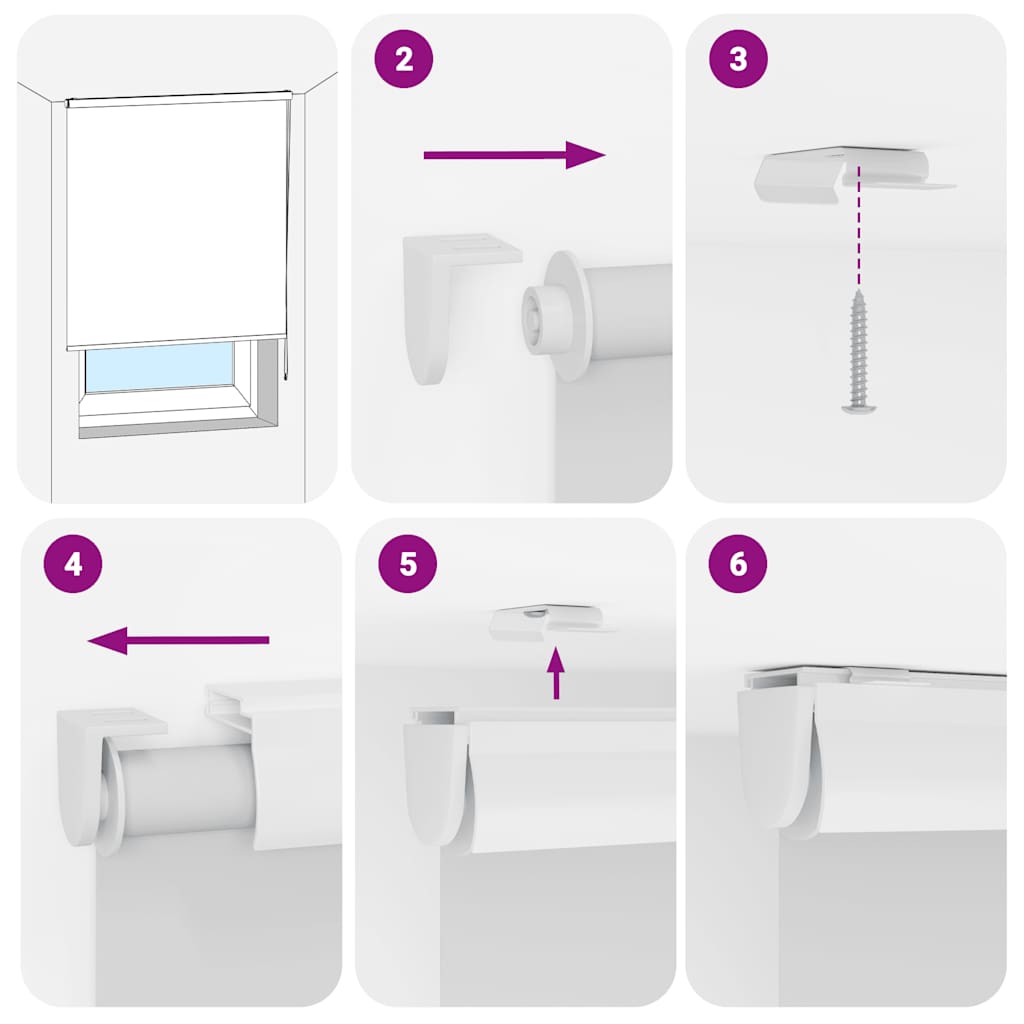 Dusjrullgardin Cassonetto 110x240 cm Stoff Bredde 106 cm